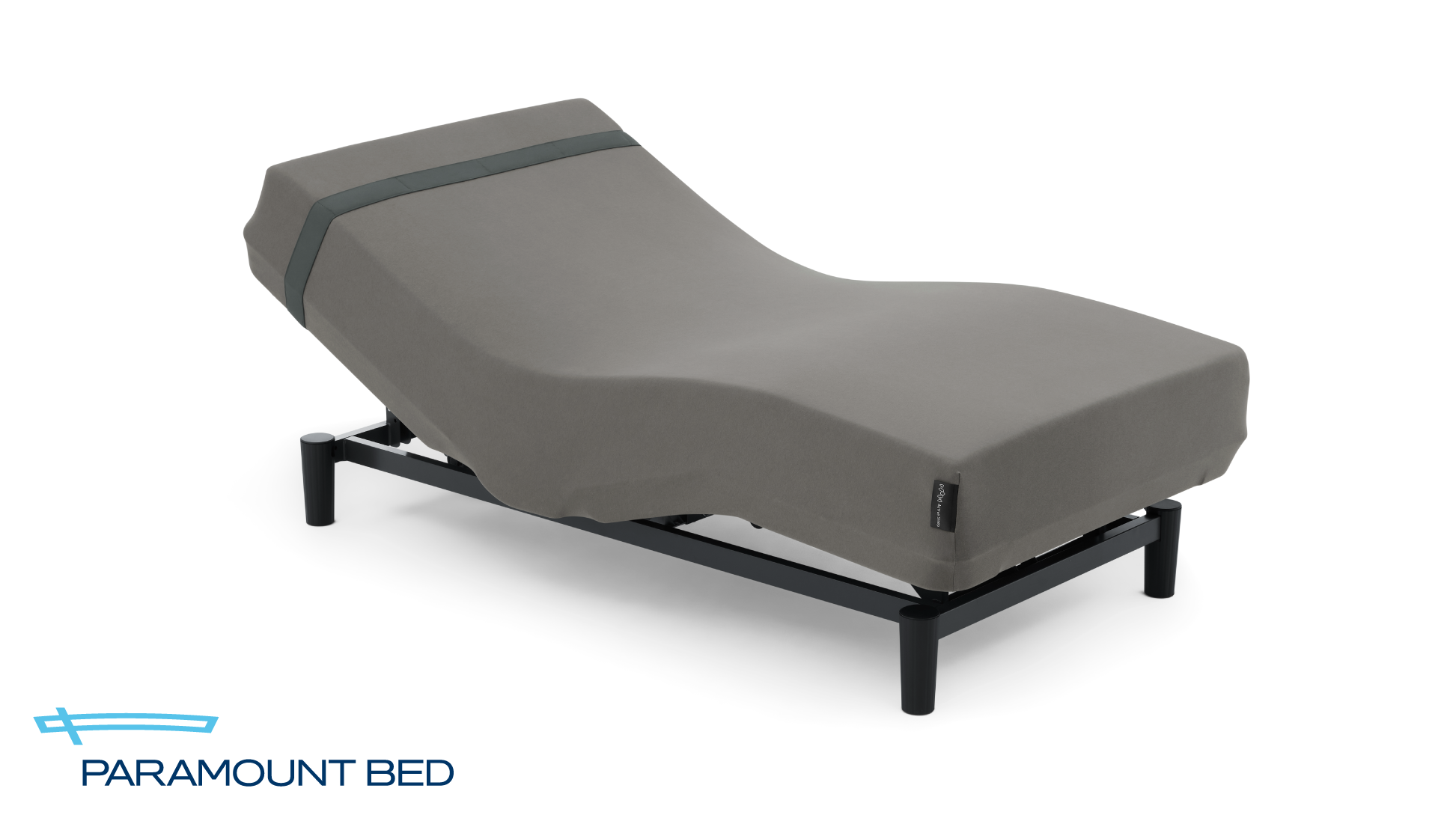 パラマウントベッド|電動リクライニングベッドセット|Active Sleep BED (ANALYZERなし / コットンスムースニット) モダングレー色 セミダブル