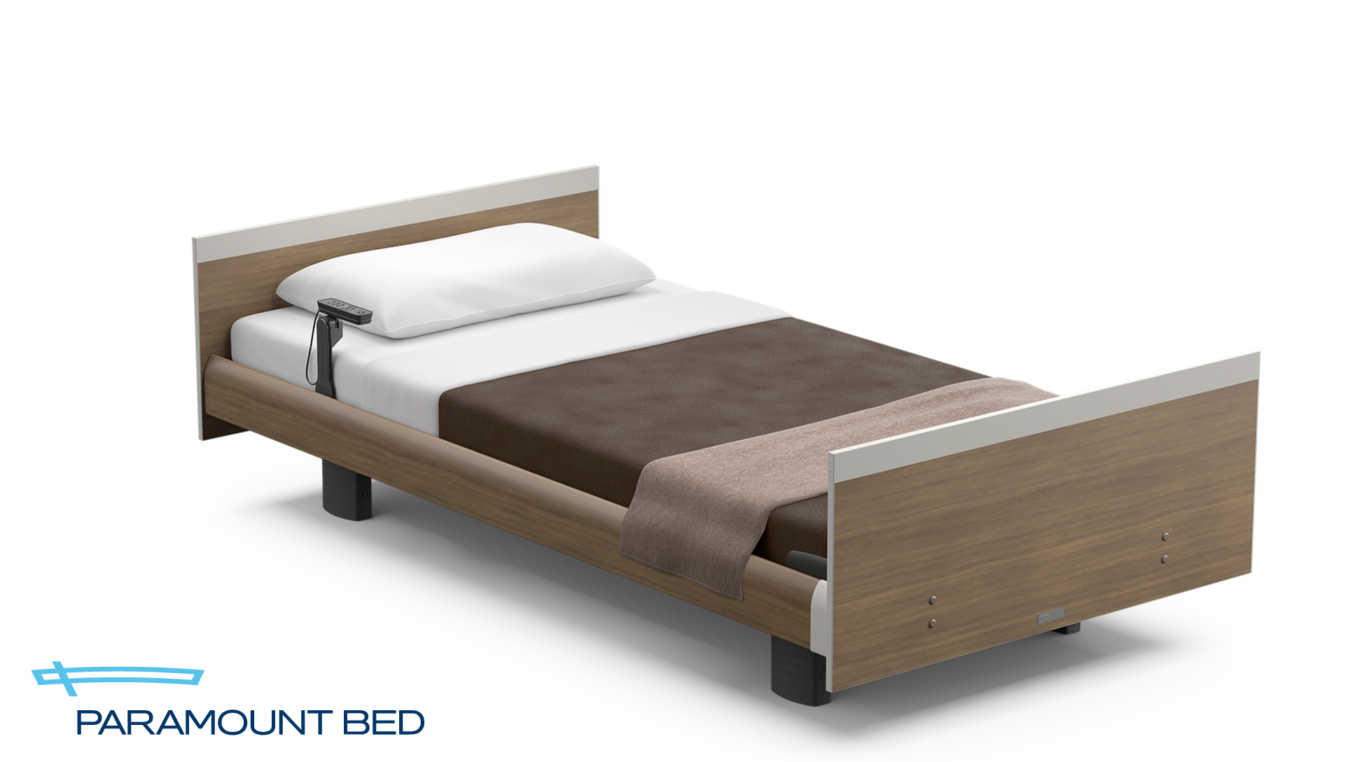 パラマウントベッド|INTIME 1000 (1+1モーター / スクエアHB / ヨーロピアンスタイル) グレーアッシュ色 シングル