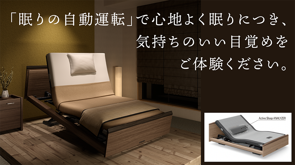 パラマウントベッド|INTIME 3000 (3モーター / ラウンドHB / Active Sleep ANALYZERなし) ファミリアライト色 シングル